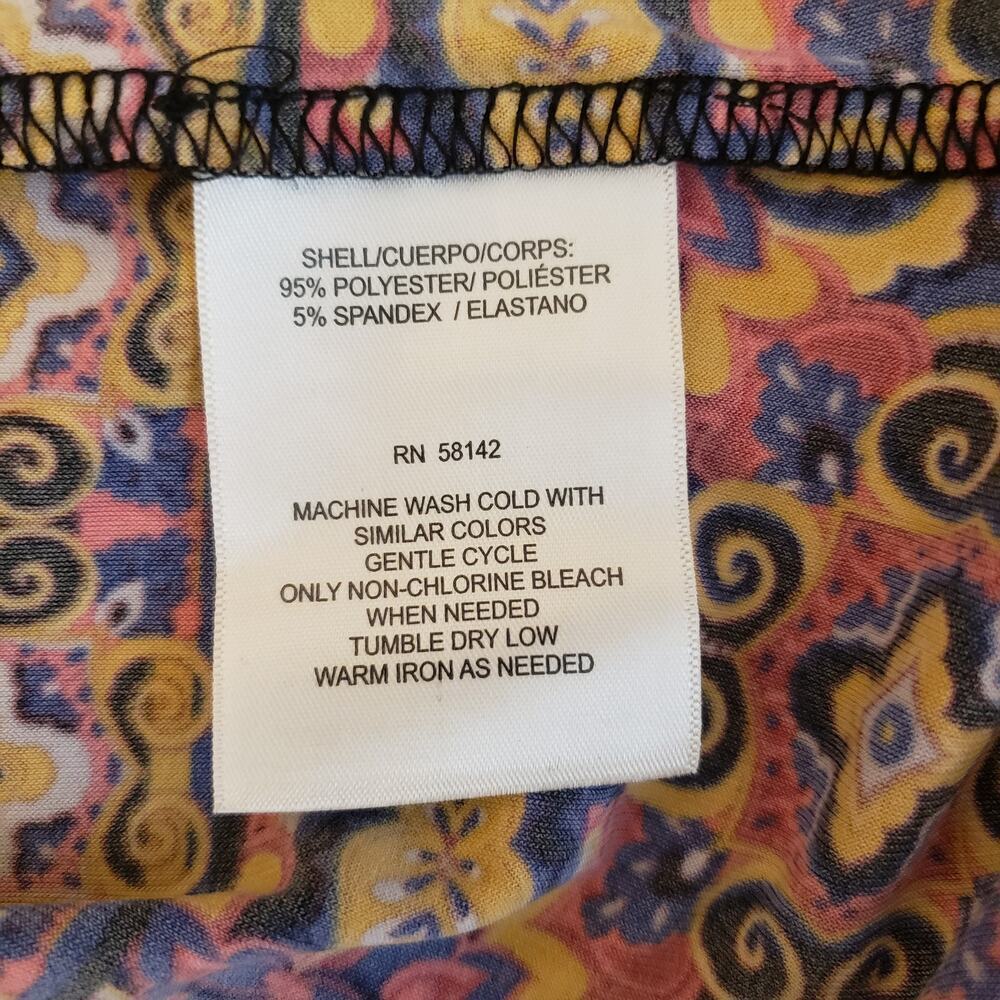 💃 London Times Mara Shift Dress – Geo Black Gold Paisley Print | Size 1X - Picture 8 of 9